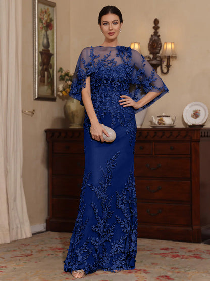 Sheath Scoop Lace Mother of the Bride Dress