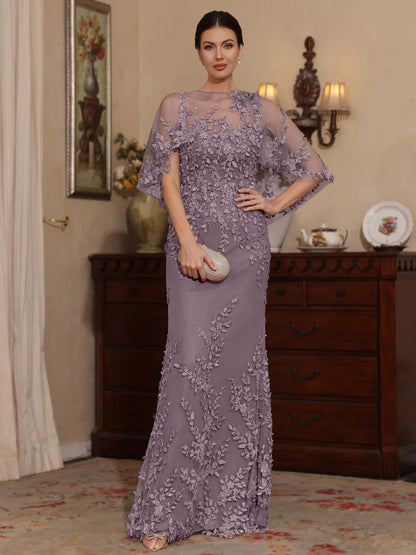 Sheath Scoop Lace Mother of the Bride Dress