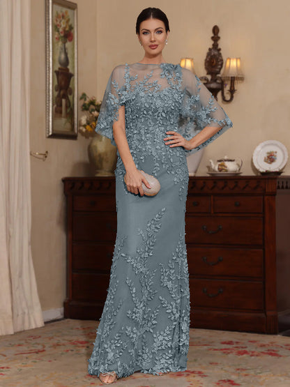 Sheath Scoop Lace Mother of the Bride Dress