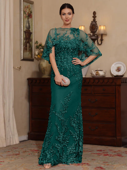 Sheath Scoop Lace Mother of the Bride Dress