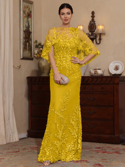 Sheath Scoop Lace Mother of the Bride Dress