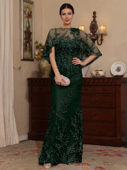 Sheath Scoop Lace Mother of the Bride Dress
