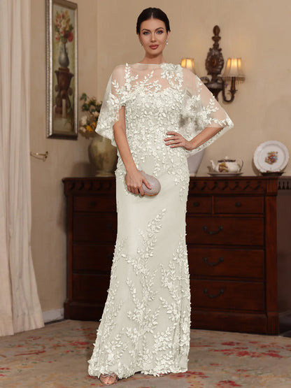 Sheath Scoop Lace Mother of the Bride Dress