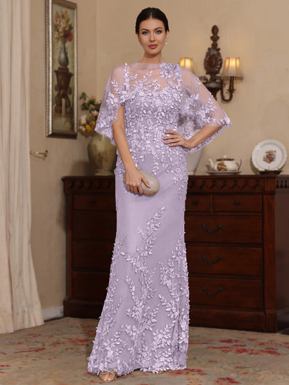Sheath Scoop Lace Mother of the Bride Dress