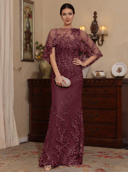 Sheath Scoop Lace Mother of the Bride Dress