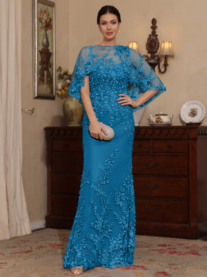 Sheath Scoop Lace Mother of the Bride Dress