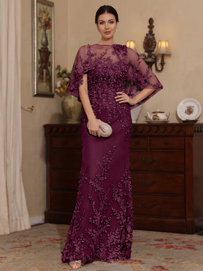 Sheath Scoop Lace Mother of the Bride Dress