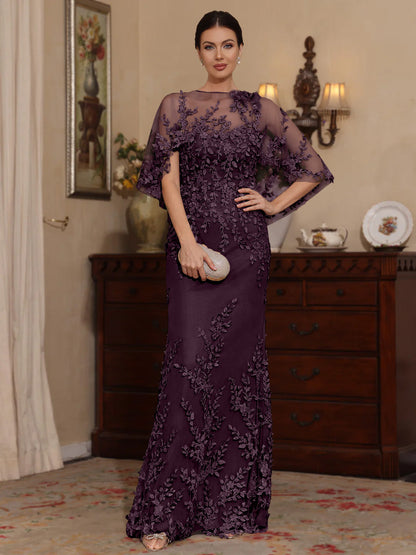 Sheath Scoop Lace Mother of the Bride Dress