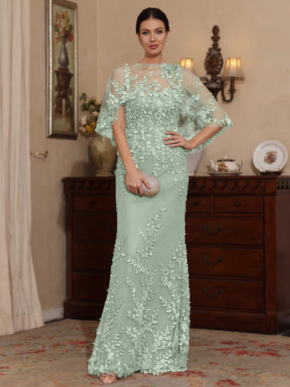 Sheath Scoop Lace Mother of the Bride Dress