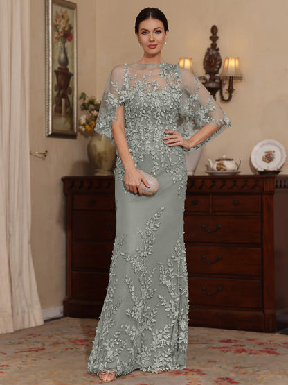 Sheath Scoop Lace Mother of the Bride Dress