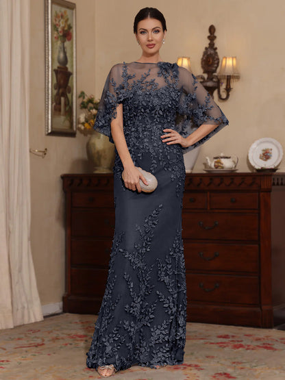 Sheath Scoop Lace Mother of the Bride Dress
