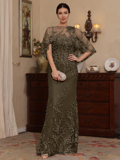 Sheath Scoop Lace Mother of the Bride Dress