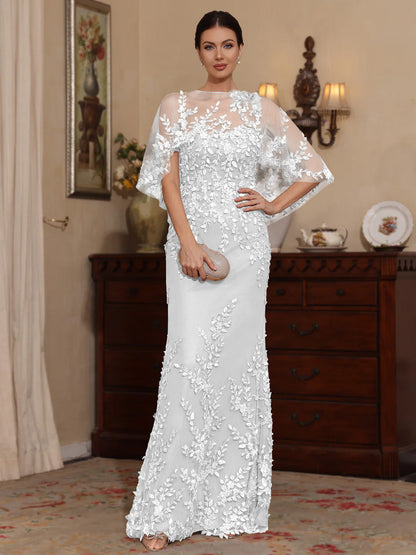 Sheath Scoop Lace Mother of the Bride Dress