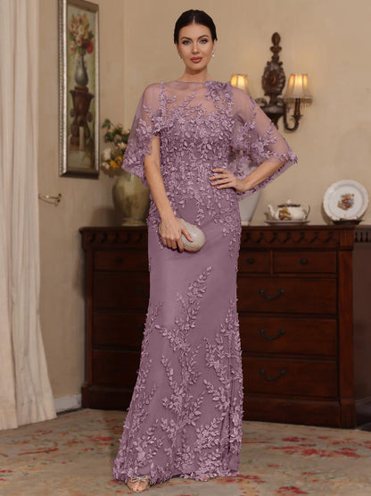 Sheath Scoop Lace Mother of the Bride Dress