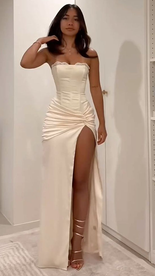 Strapless Formal Dress Long Evening Party Dress
