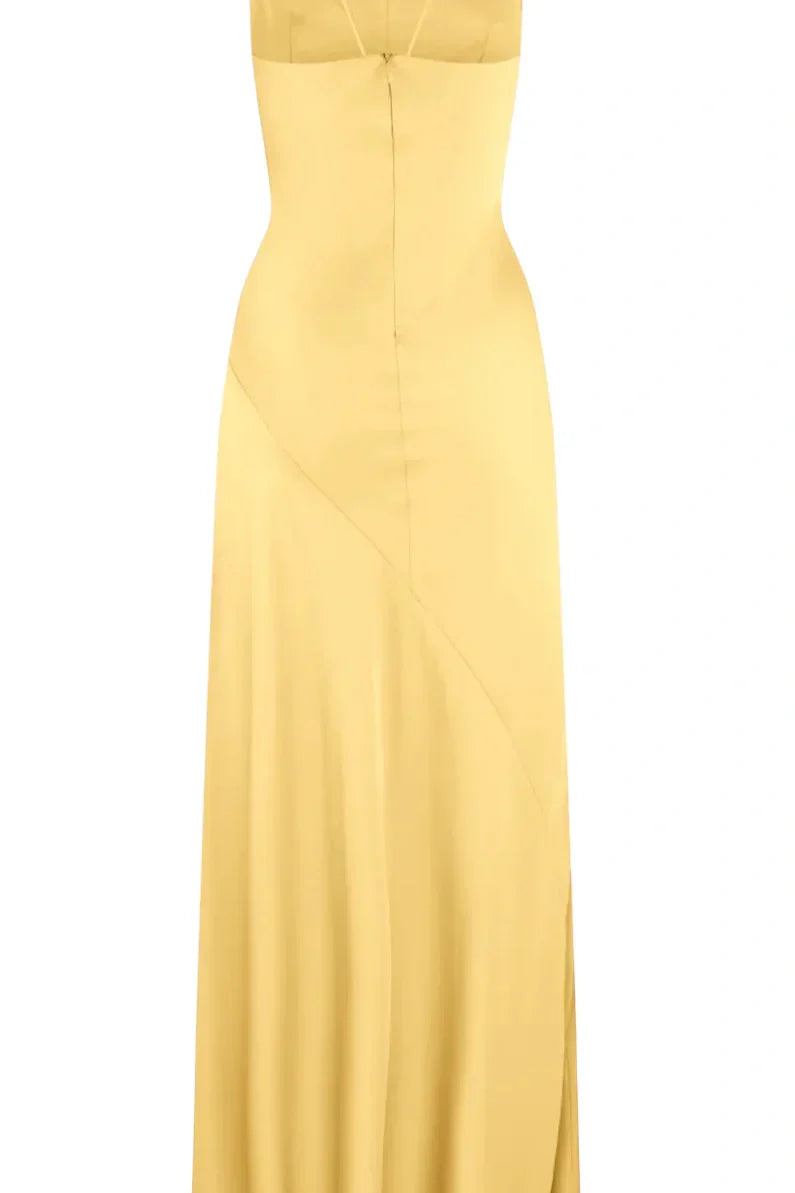 Simple Sheath Spaghetti Straps Pink Long Party Dress with Split Front