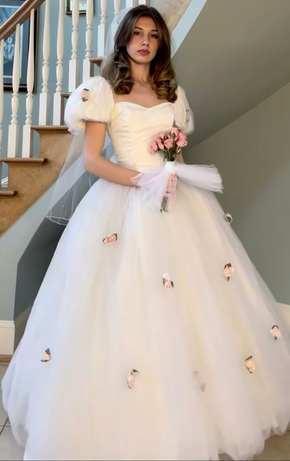 Classy Tulle Ball Gown Wedding Dress