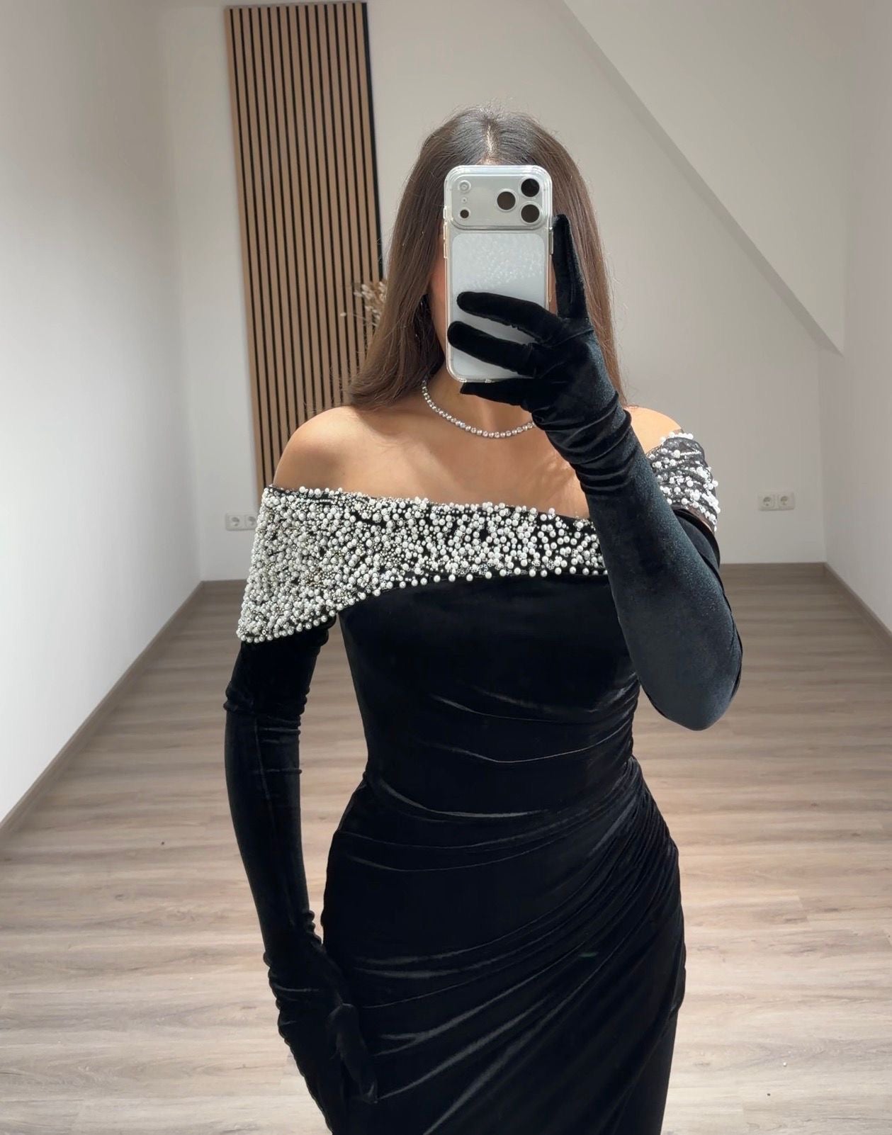 Luxury Crystal Sleeveless Scoop High Slit Sequins Evening Dress