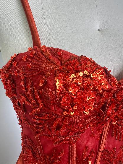 Spaghetti Straps Corset Long Formal Dress