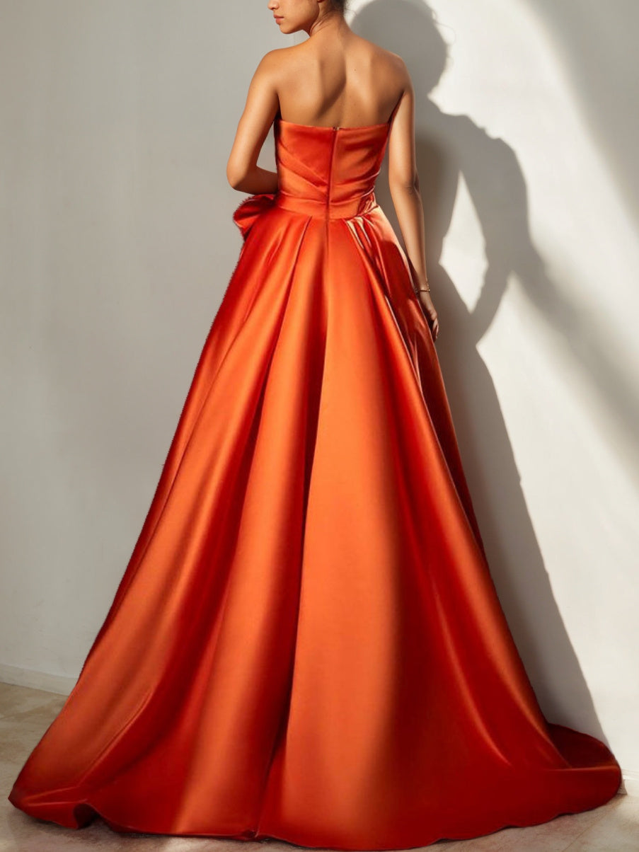 Strapless Sweetheart Floor-Length Prom Party Dress