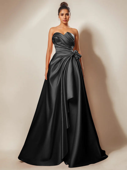 Strapless Sweetheart Floor-Length Prom Party Dress