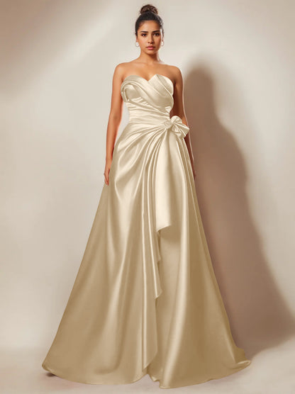 Strapless Sweetheart Floor-Length Prom Party Dress
