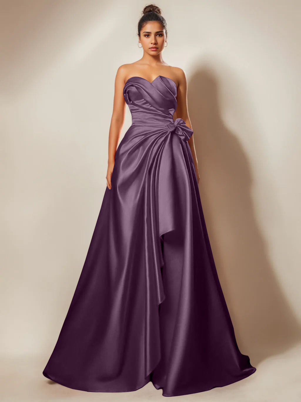 Strapless Sweetheart Floor-Length Prom Party Dress