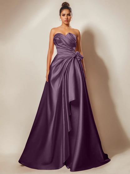 Strapless Sweetheart Floor-Length Prom Party Dress