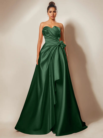 Strapless Sweetheart Floor-Length Prom Party Dress