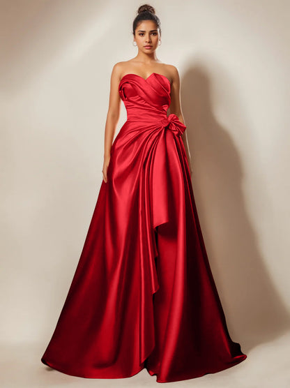 Strapless Sweetheart Floor-Length Prom Party Dress