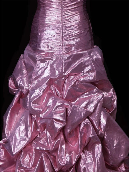 A-Line Sweetheart Sleeveless Floor-Length Taffeta Prom Dress