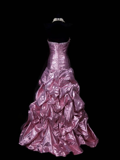 A-Line Sweetheart Sleeveless Floor-Length Taffeta Prom Dress