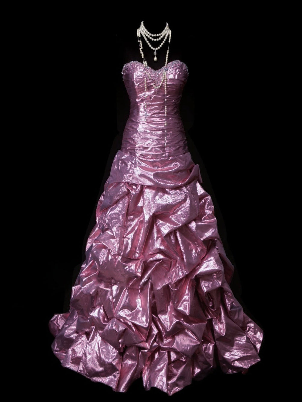 A-Line Sweetheart Sleeveless Floor-Length Taffeta Prom Dress
