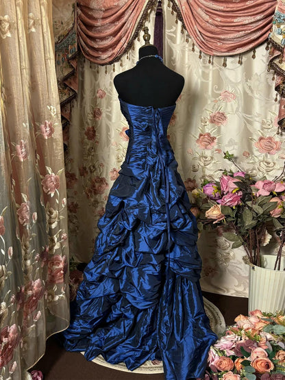 Princess Sweetheart Sleeveless Floor-Length Taffeta Unique Prom Dress