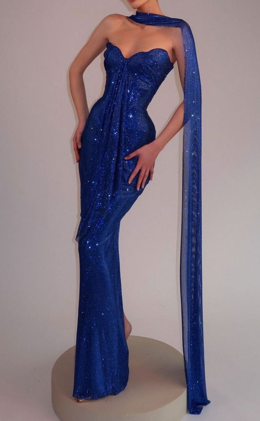 Elegant Mermaid Sweetheart Sequined Women Party Dress