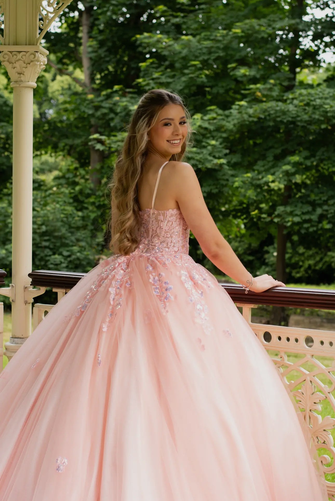 Simple Spaghetti Straps V-Neck Lace Prom Dress