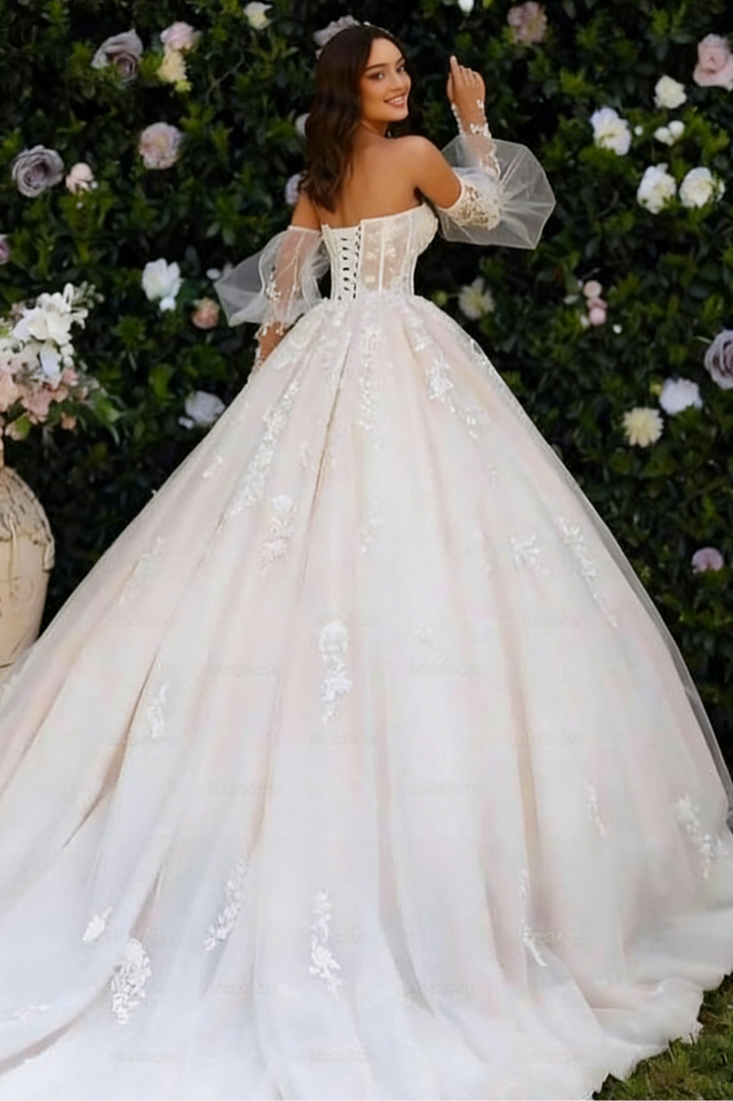 Fabulous White Sweetheart Sleeveless Lace Ball Gown Long Tulle Wedding Dress