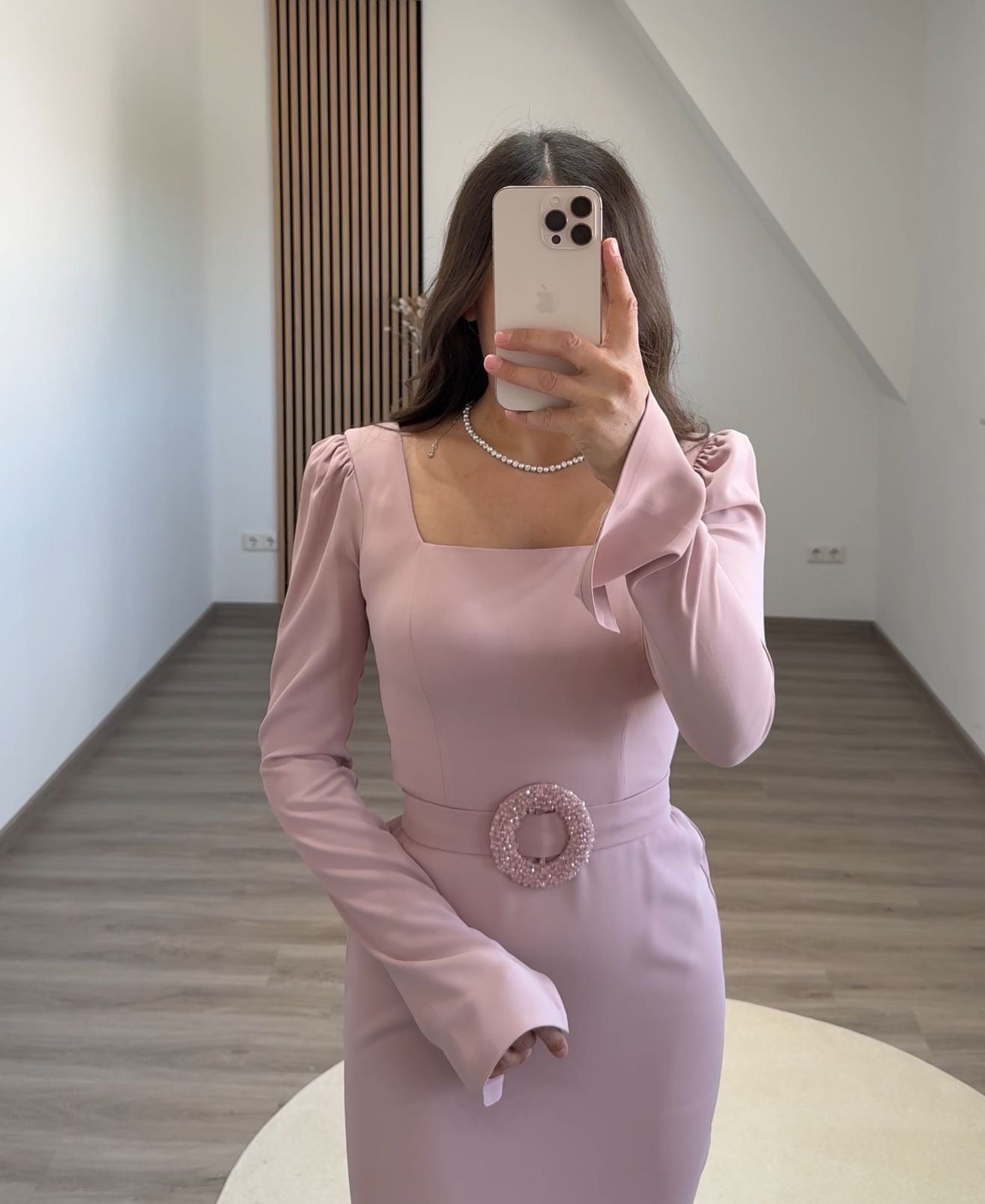 Elegant Long Sleeves Scoop Backless Evening Dress