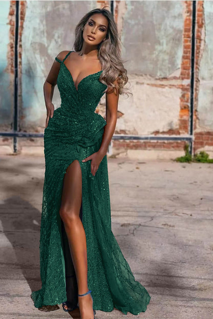 Royal Blue Off the Shoulder Sleeveless Evening Dress