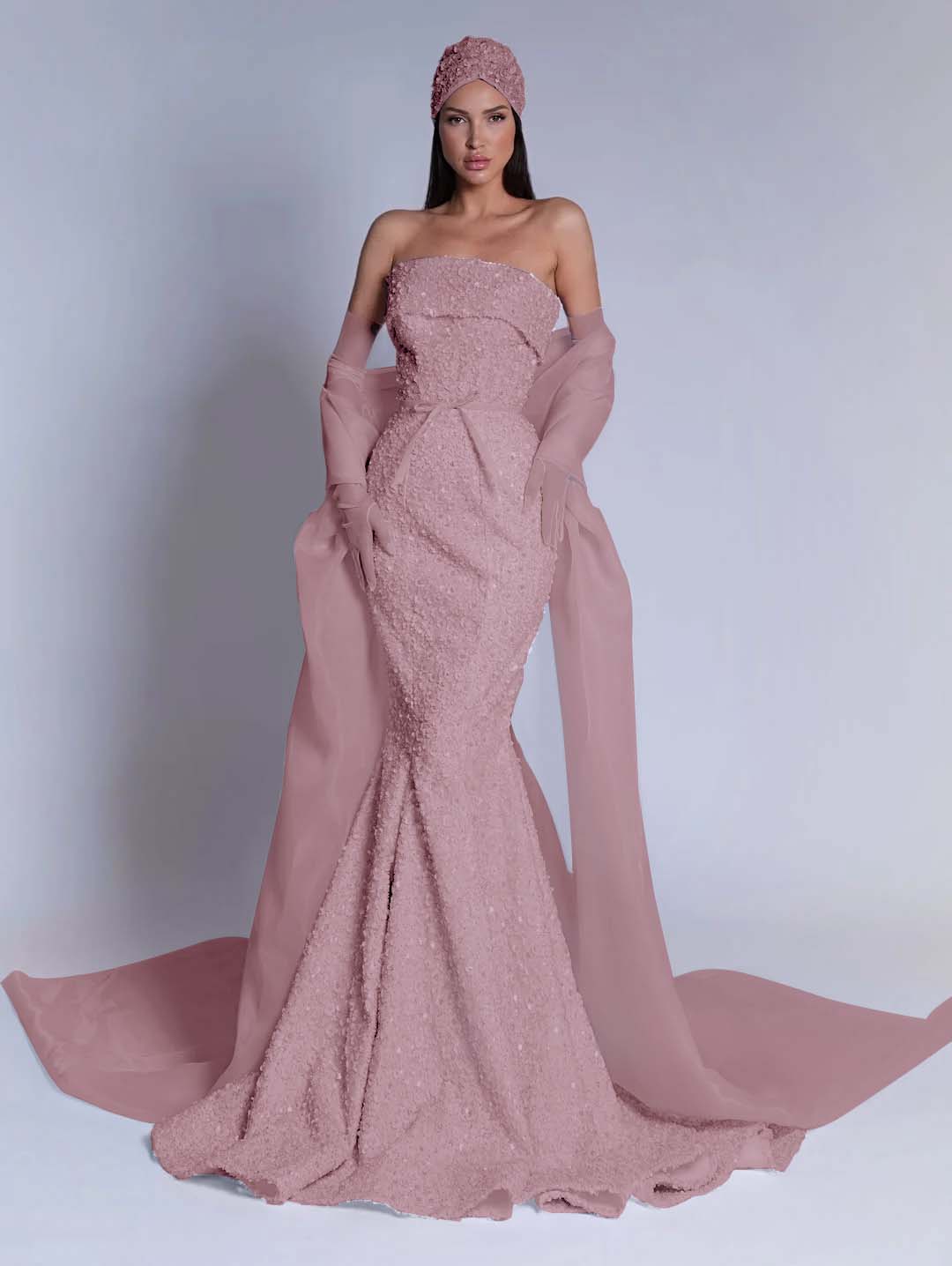 Chic Strapless Sleeveless Long Mermaid Prom Dress