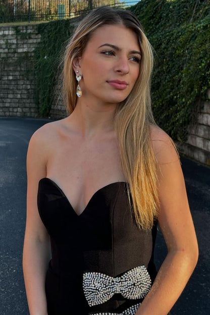 Stylish Mermaid Sweetheart Black Long Prom Dress