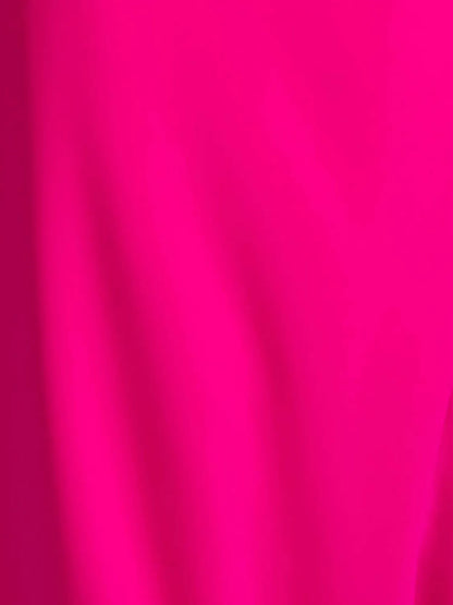 Hot Pink Stretch Crepe One Shoulder Ruched Floor-Length Evening Dress