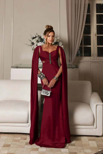 Fashion Blue Straps Prom Dress Slimming Sweetheart Mermaid Train