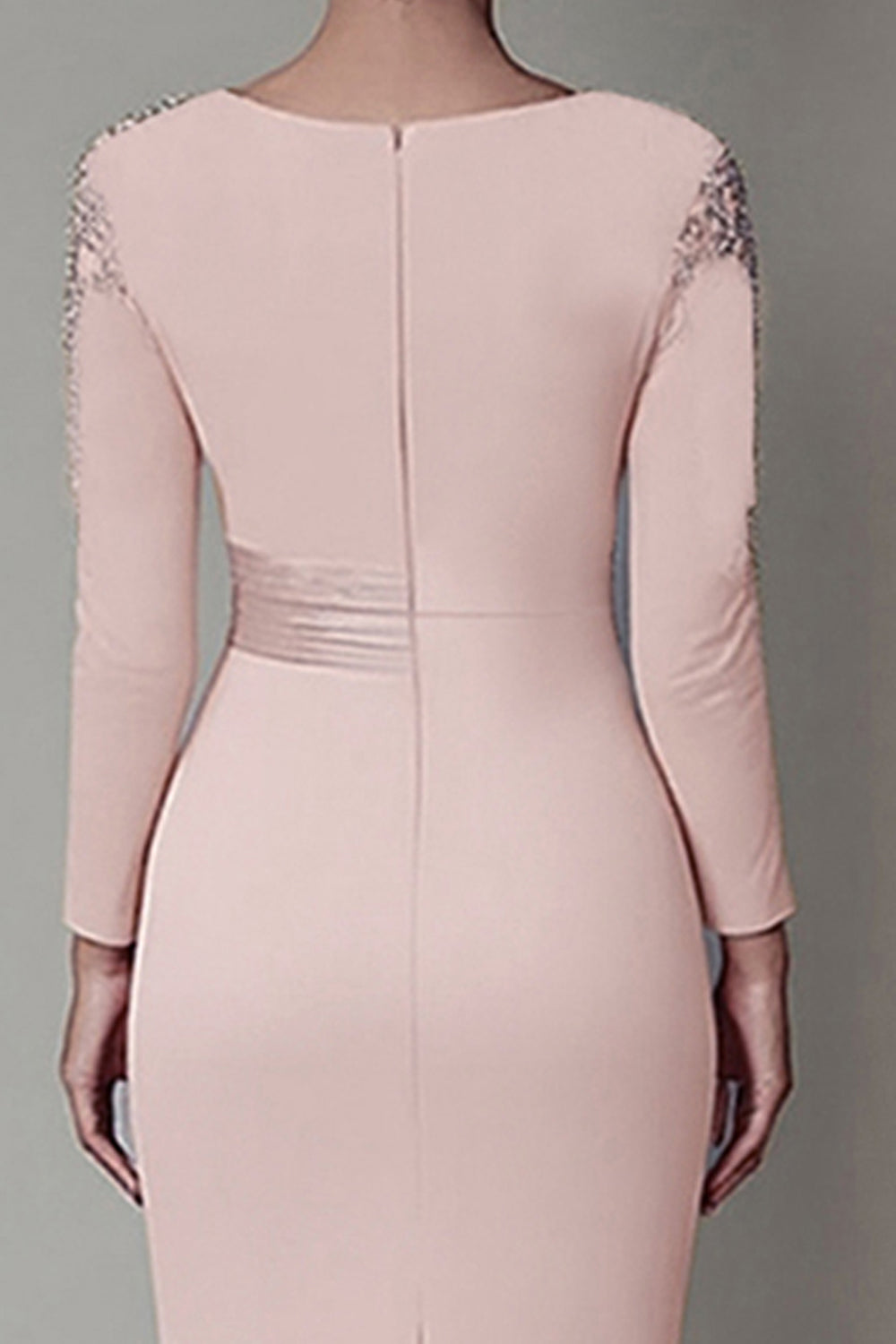 Blush Lace Sheath Mother Of The Bride Dress