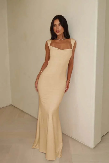 Blushing Pink Backless Slim Fit Prom Dress ZT0673