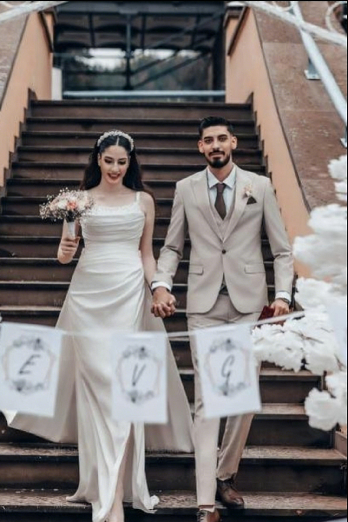 Romantic A-Line Spaghetti Strap Square Sleeveless Satin Wedding Dress