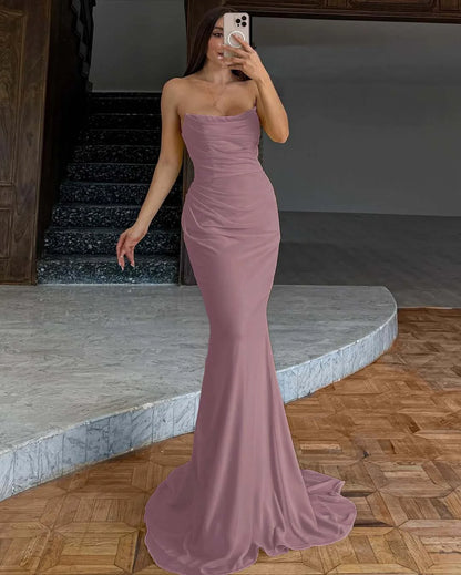 Elegant Yellow Chiffon Mermaid Long Prom Dress ZT0735