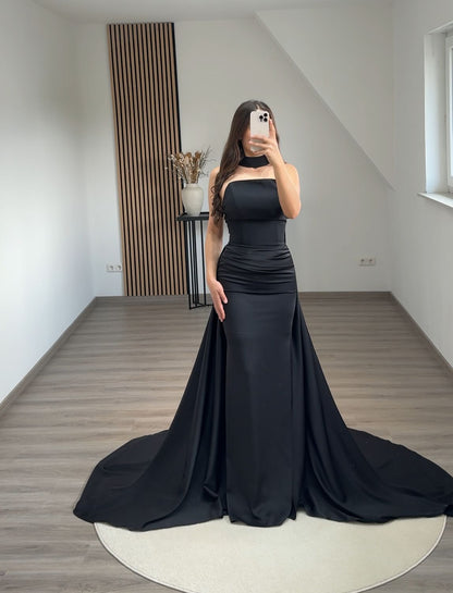 A-Line Floor Length Evening Gown Ball Gown