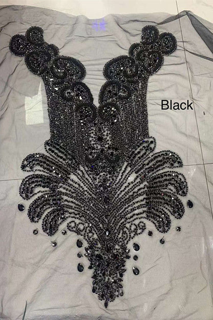 Crew Neck Sequins Sleeveless Flower Mermaid Princess Prom Dress