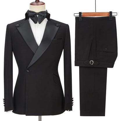 Elegant Best Fited Black Ring Bearer Suits With Peaked Lapel Party
